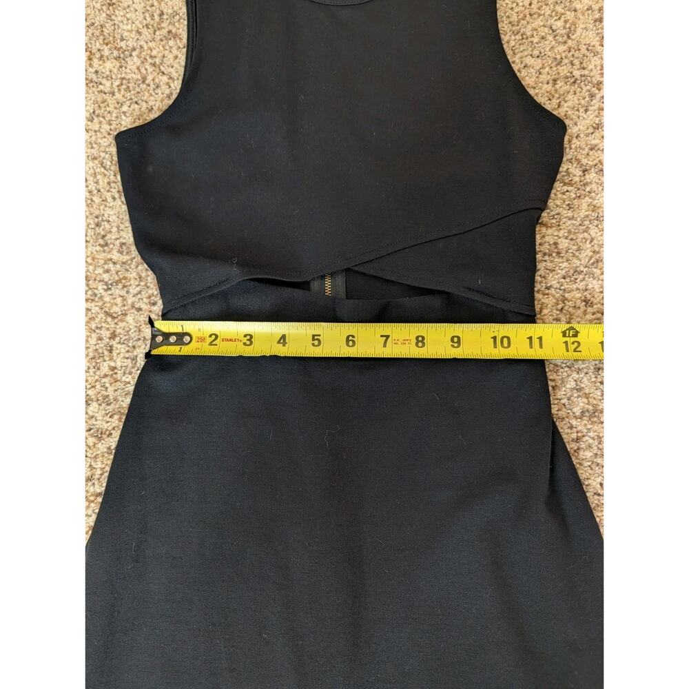Mini BodyCon Dress Black Sleeveless Cutout Express Size 0 - Picture 8 of 10